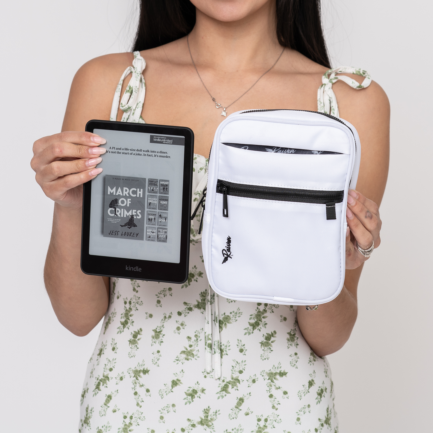 Medium White Crossbody w/ Tumbler Belt