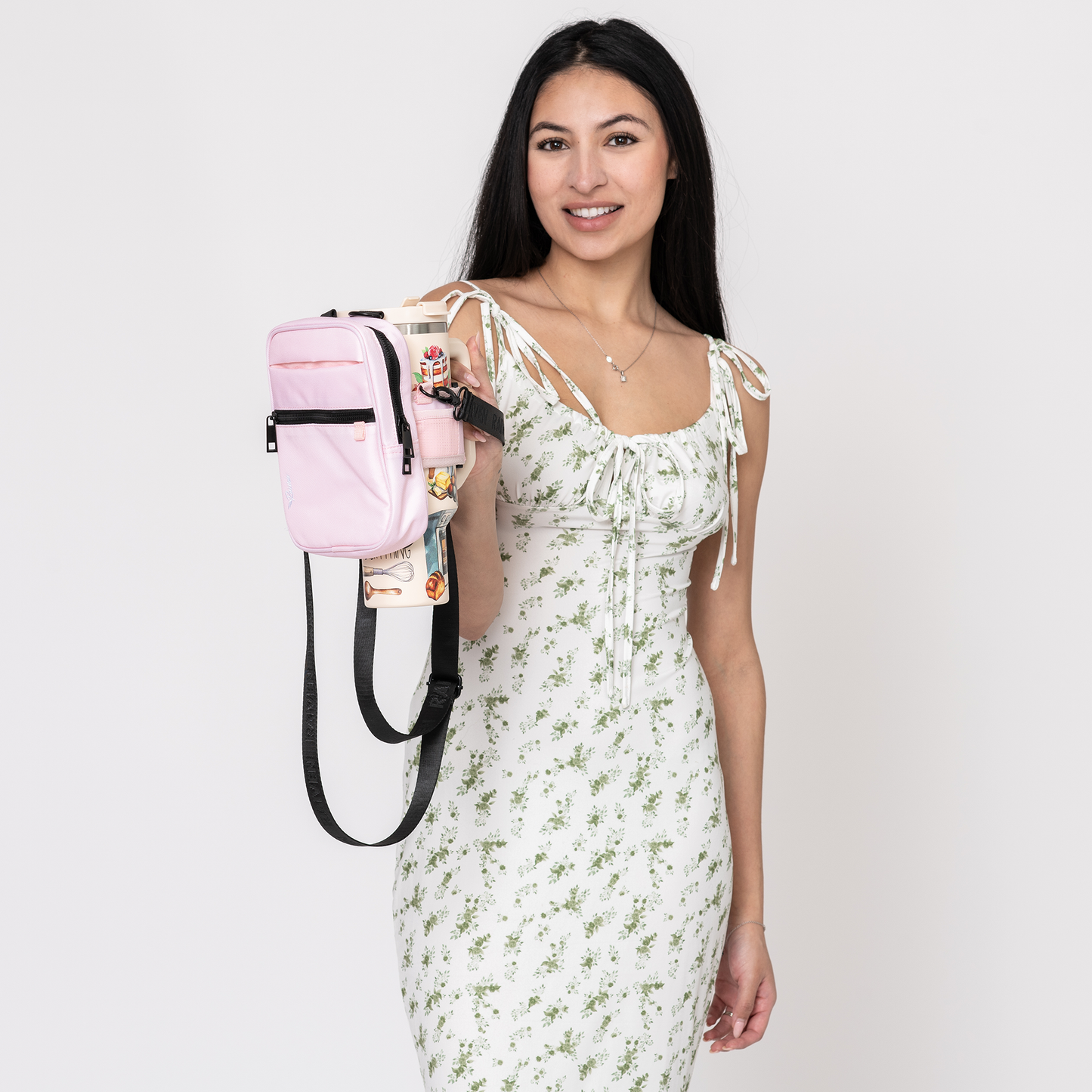 Medium Pink Crossbody w/ Tumbler Belt