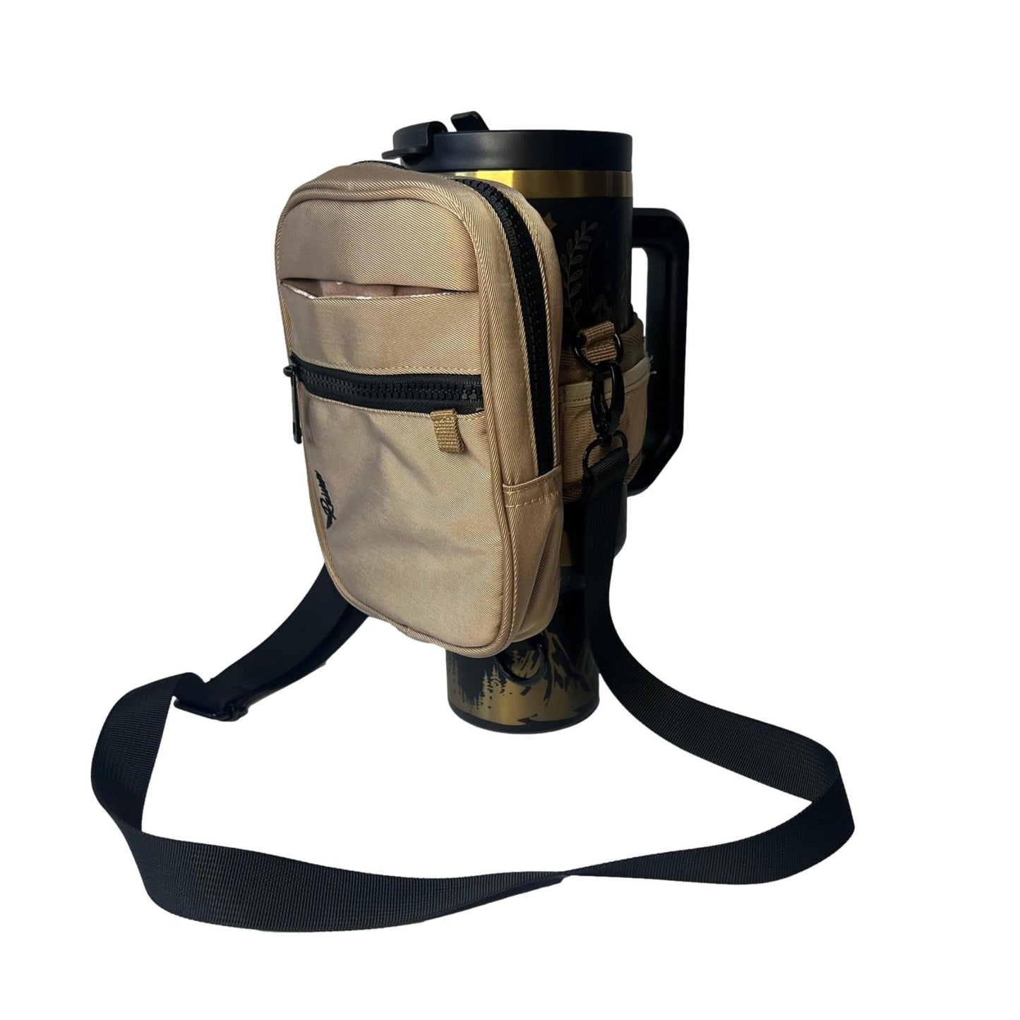 Tan Crossbody w/Tumbler Belt