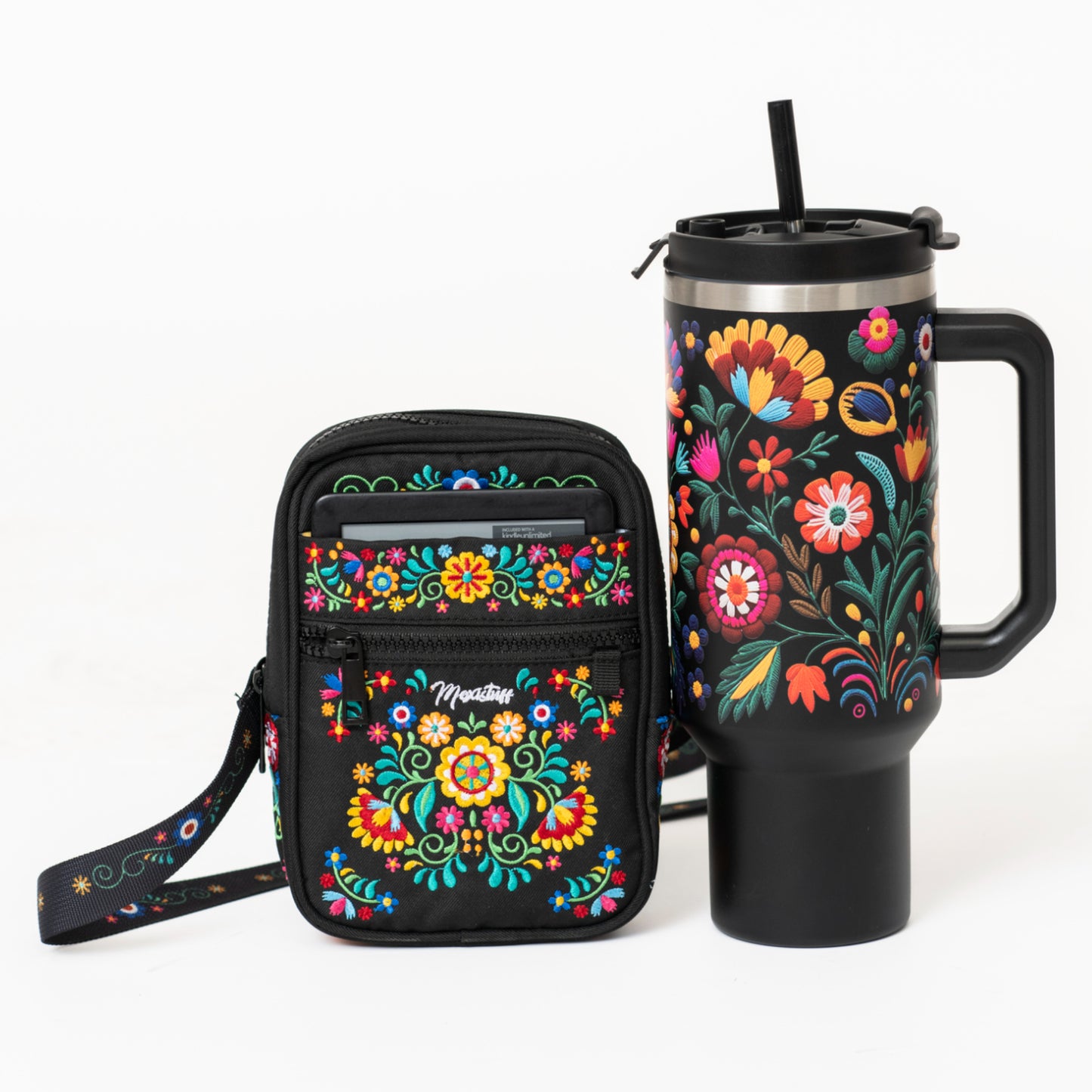 Bordado Crossbody w/Tumbler Belt