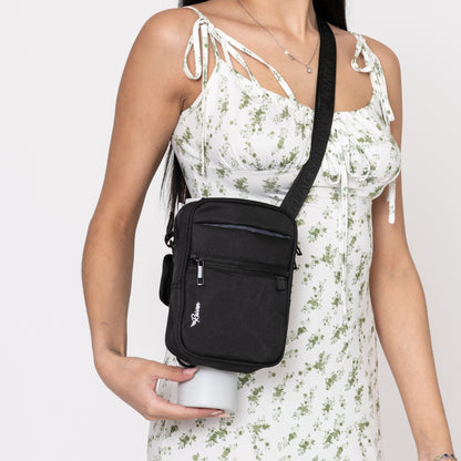 Medium Black Crossbody  w/ Tumbler Belt