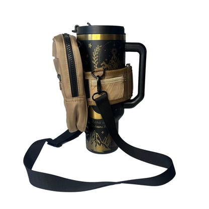 Tan Crossbody w/Tumbler Belt