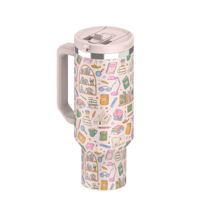 Booktrovert 40oz DuoLid Tumbler With Charms - PREORDER