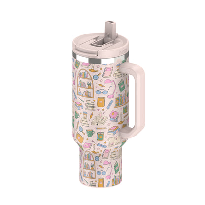 Booktrovert 40oz DuoLid Tumbler With Charms - PREORDER