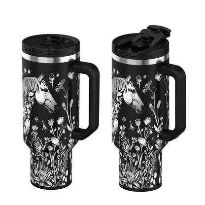 Equine Bloom 40oz DuoLid Tumbler - PREORDER