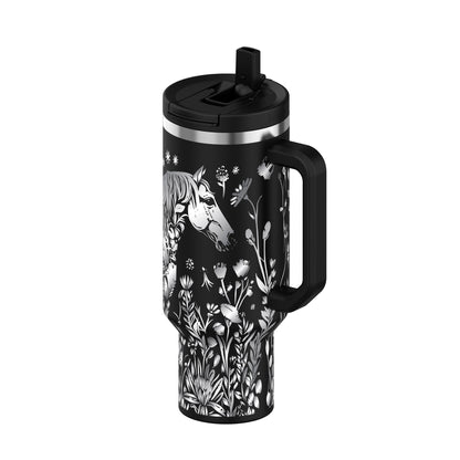 Equine Bloom 40oz DuoLid Tumbler - PREORDER