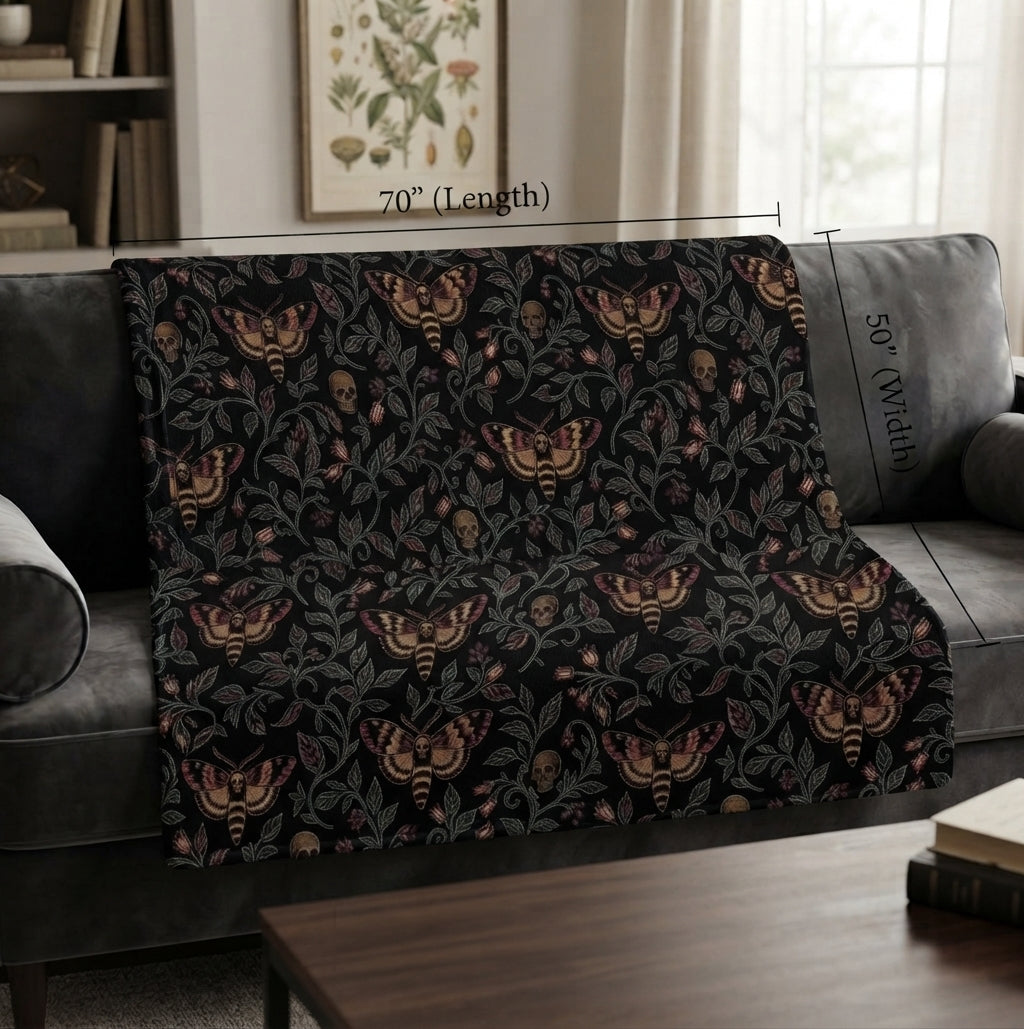 Death Bloom Lux Throw Blanket
