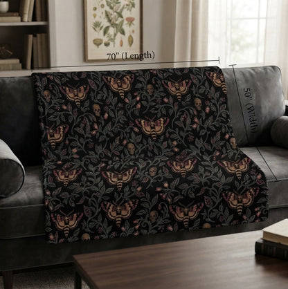 Death Bloom Lux Throw Blanket