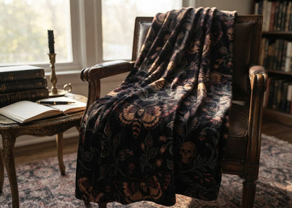 Death Bloom Lux Throw Blanket
