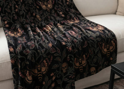 Death Bloom Lux Throw Blanket