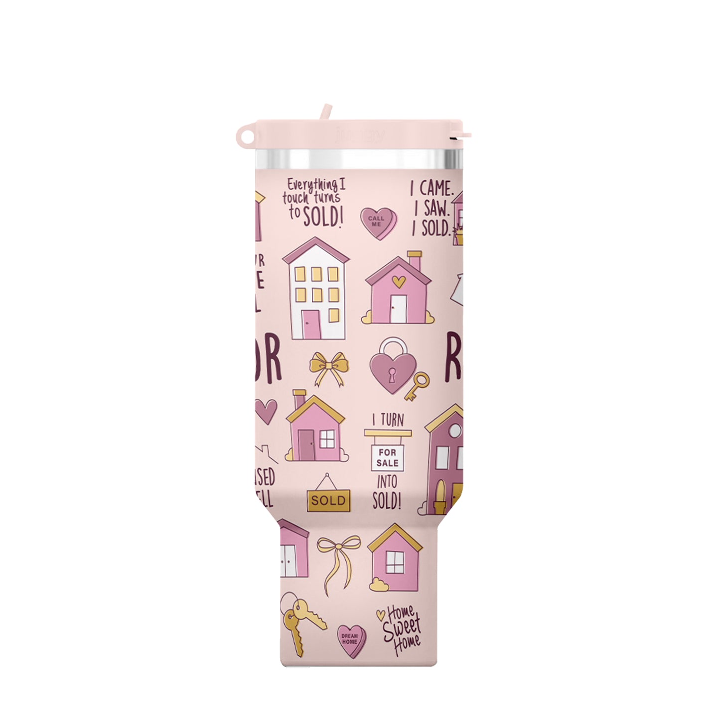 Realtor Home Girl 40oz DuoLid Tumbler With Charms - PREORDER