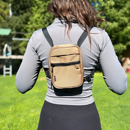Tan Crossbody w/Tumbler Belt