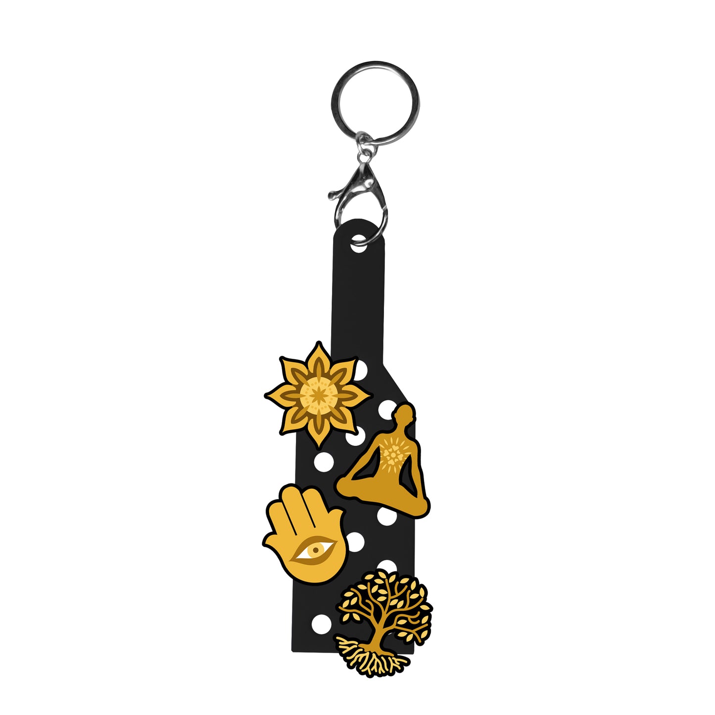 Mandala Croc Charms Keychain