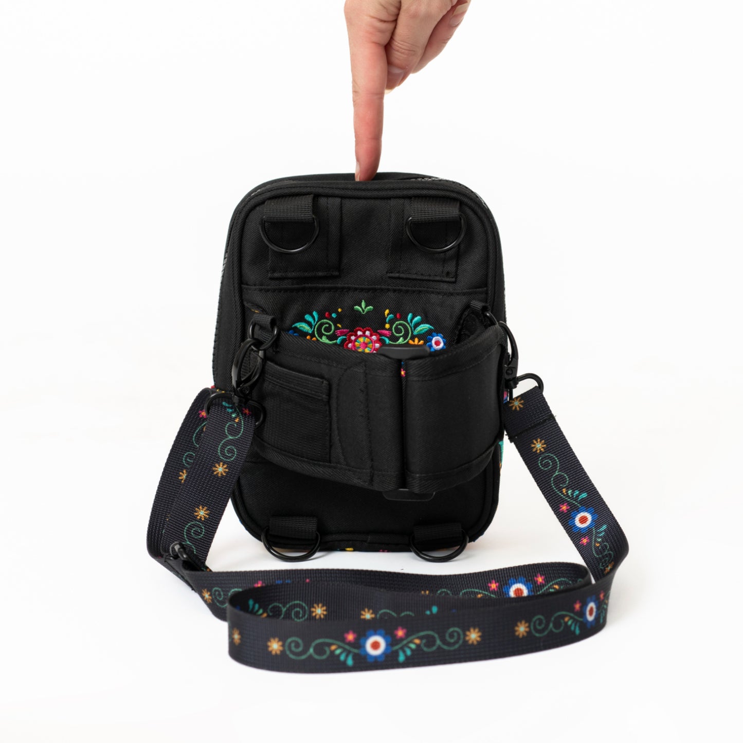 Bordado Crossbody w/Tumbler Belt