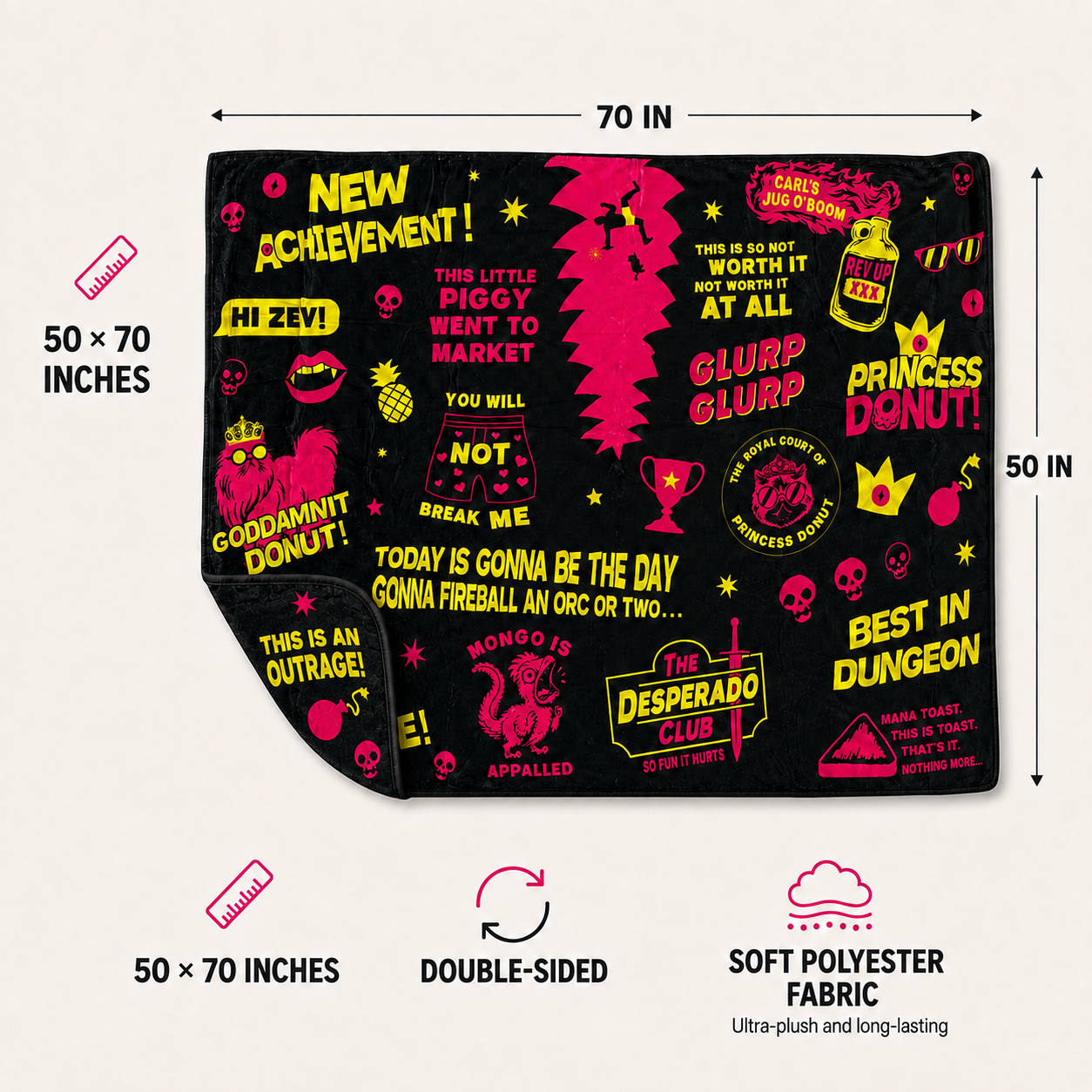 Crawl & Chaos Lux Throw Blanket