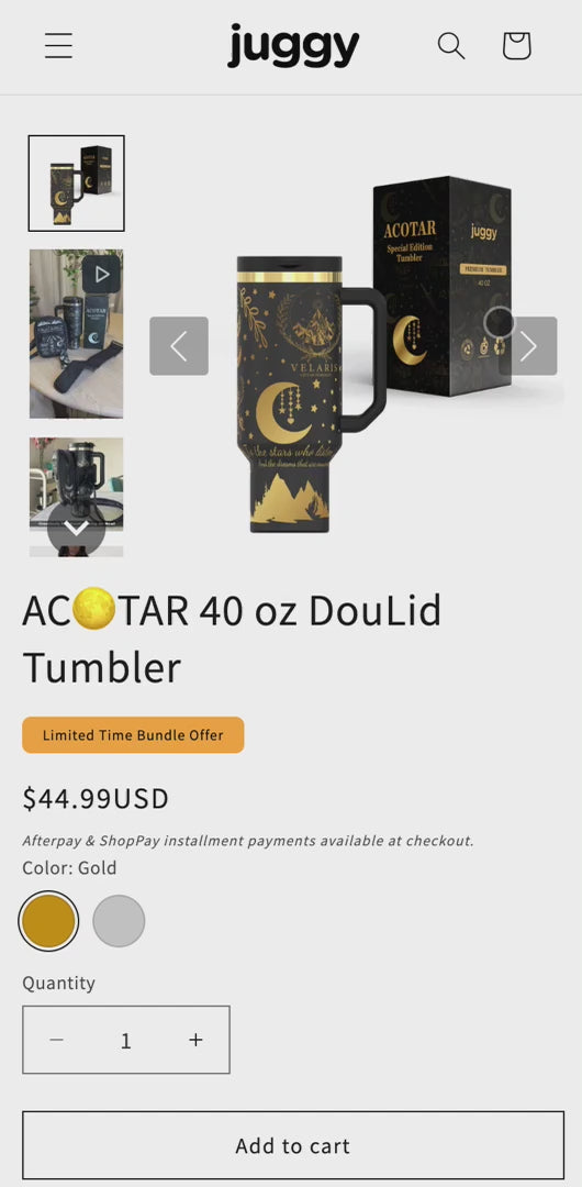 AC🌕TAR 40 oz DouLid Tumbler