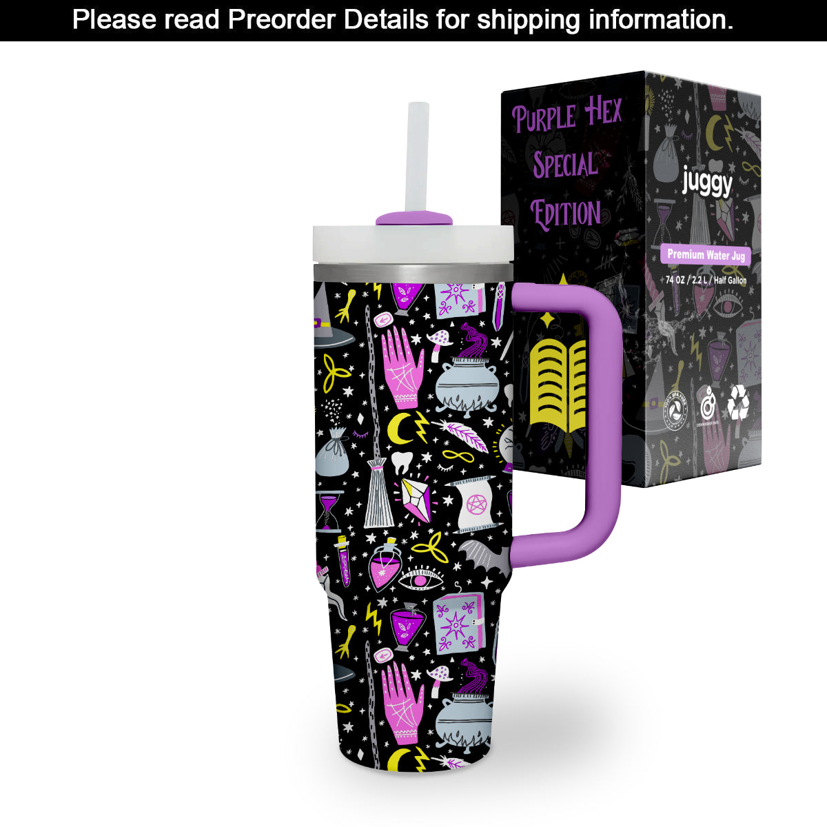 Purple Hex 40 oz Tumbler