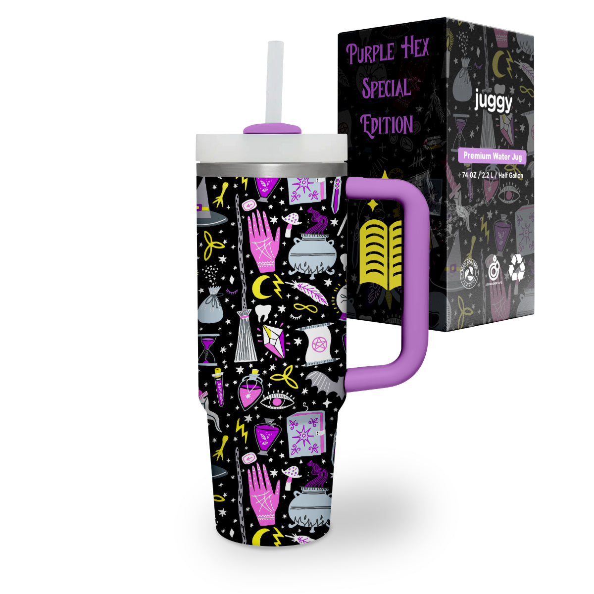 Purple Hex 40 oz Tumbler